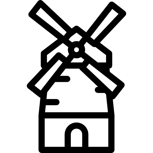 Mill ecology nature farming and gardening icon