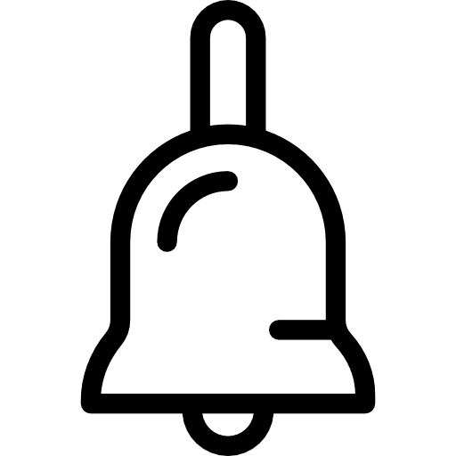 Bell alarm musical instrument alert icon