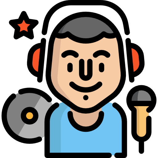 Dj dj professions and jobs jobs icon