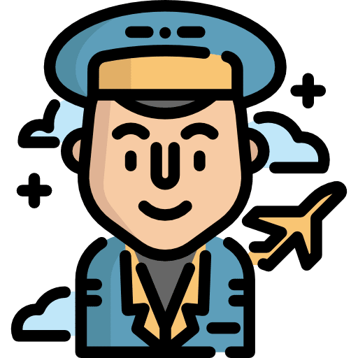Pilot user professions and jobs profession icon