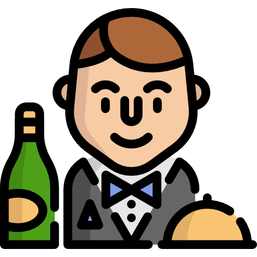 Waiter avatar profession jobs icon