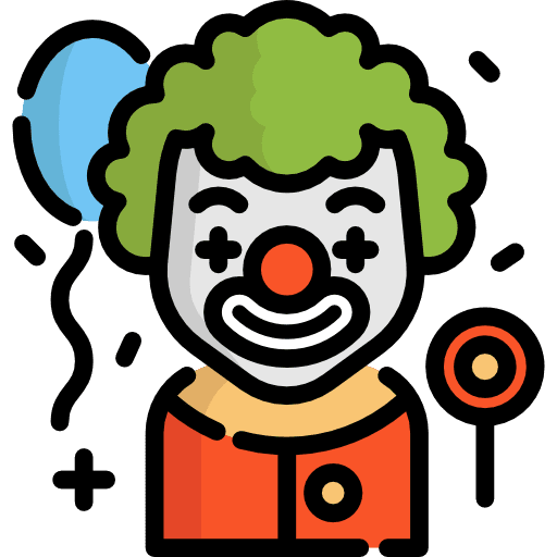 Clown professions and jobs user clown icon