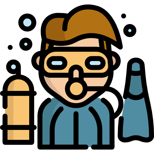 Diver professions and jobs user diver icon