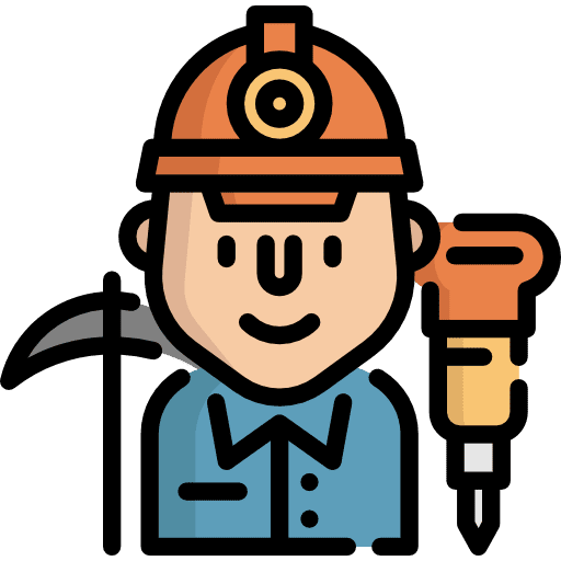 Miner miner professions and jobs avatar icon
