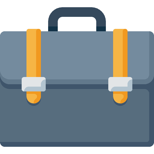 Briefcase travel portfolio suitcase icon