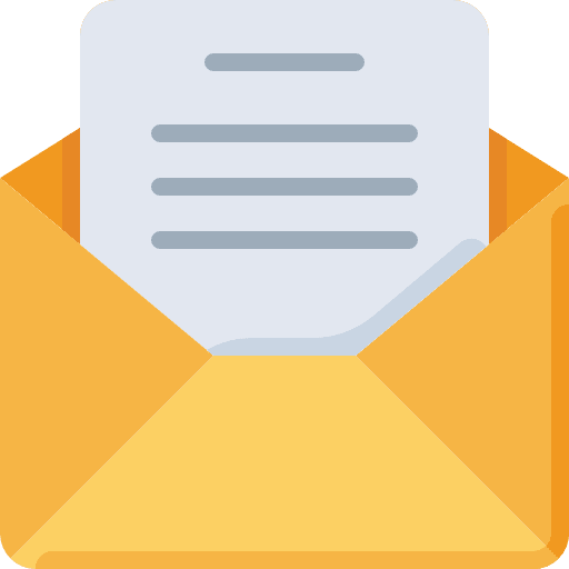 Email interface postcard social icon