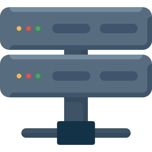 Server network database technology icon