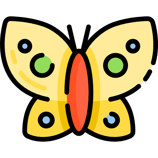 Butterfly moths animals insect icon