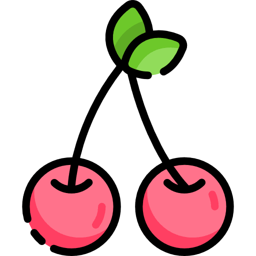 Cherries healthy food food fruit icon