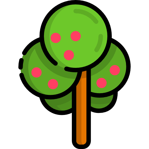 Tree nature gardening fruit tree icon