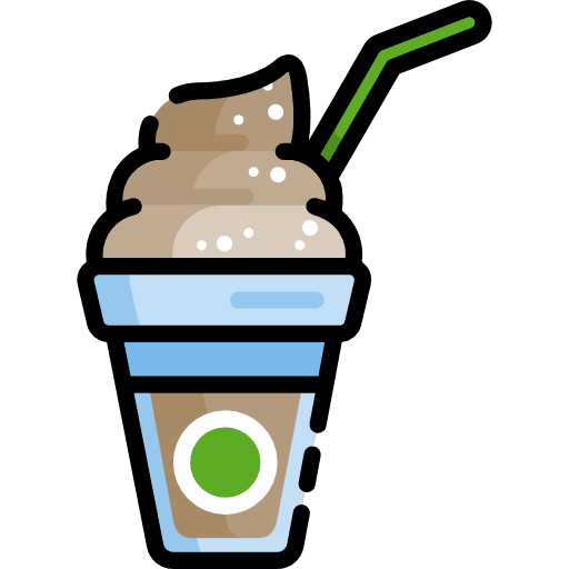 Milkshake cup food straw icon