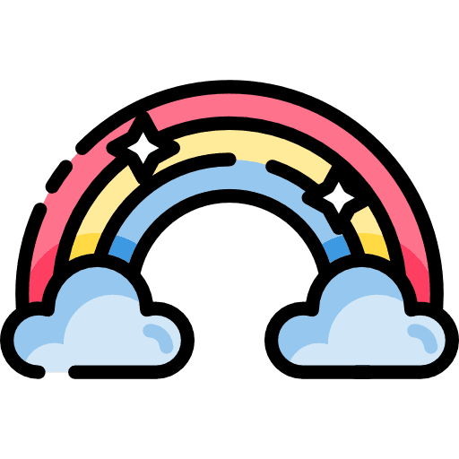 Rainbow atmospheric nature rainbow icon