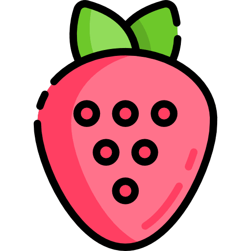 Strawberry vegan diet healthy food icon