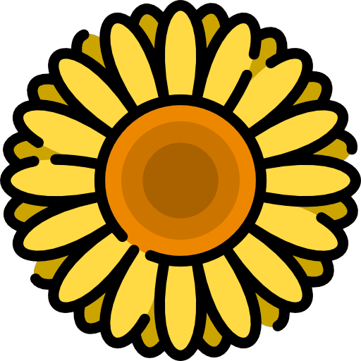 Sunflower botanical petals flower icon