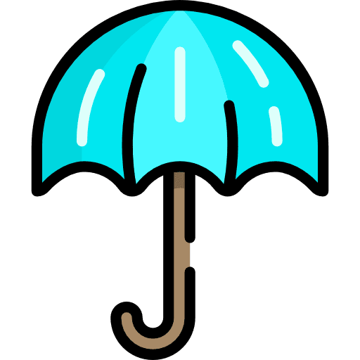 Umbrella weather protection rain icon