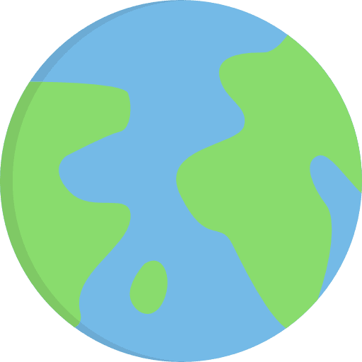 Planet earth global geography worldwide icon