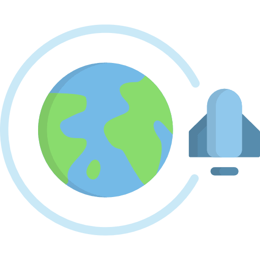 Spacecraft rocket launch business rocket ship icon