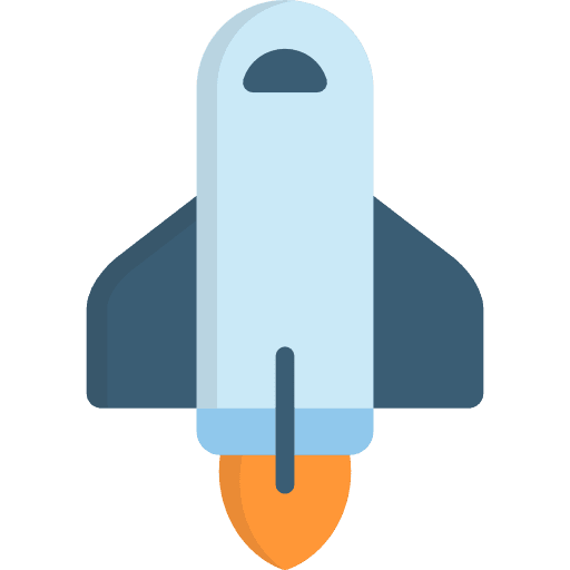 Spacecraft transportation transport rocket icon