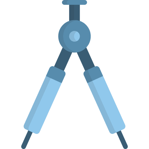 Compass school materials compass draw icon
