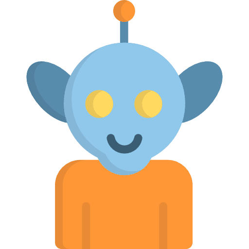 Alien avatar extraterrestrial ufo icon