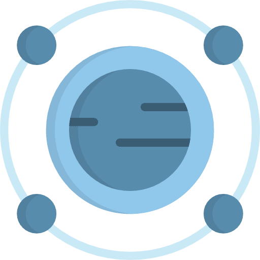 Orbit space satellite orbit icon