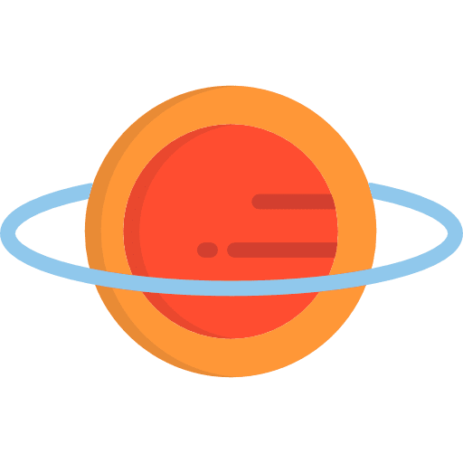 Planet science education solar system icon