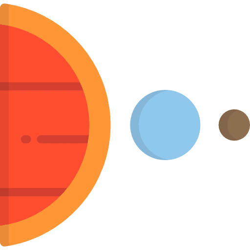 Planets astronomy sun solar system icon