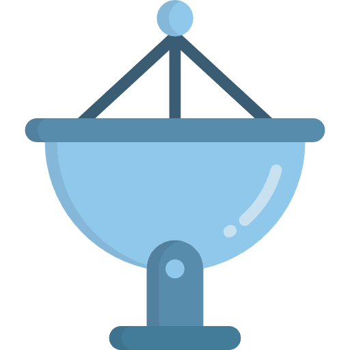 Satellite dish sa radar communications icon