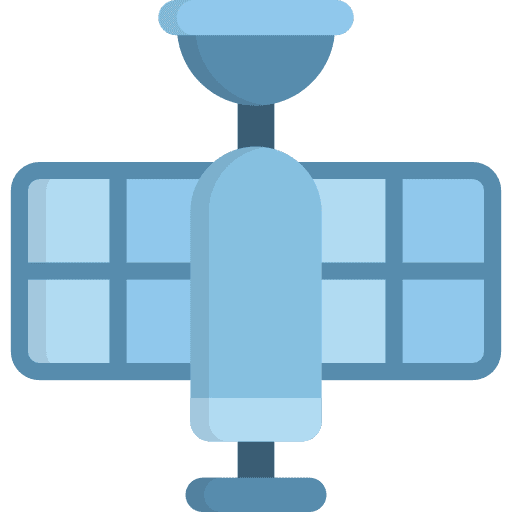 Satellite space communications technology icon
