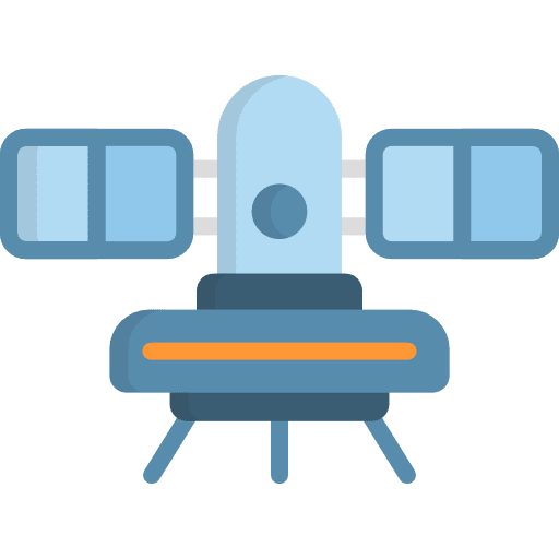 Satellite transportation satellite technology icon