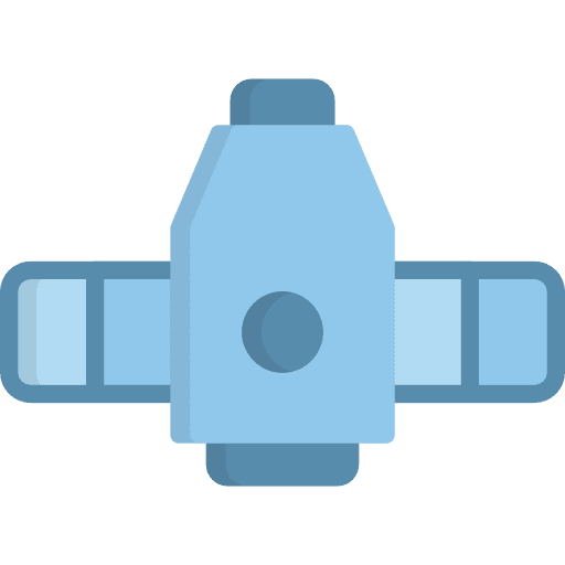 Space capsule science vehicle transport icon