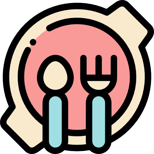 Baby feeding fork baby set icon