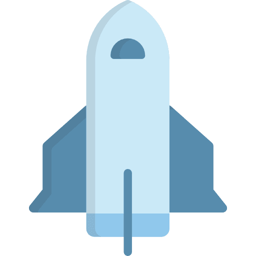 Spacecraft rocket launch spacecraft transportation icon