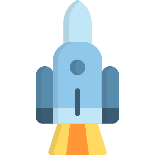 Spacecraft rocket ship transportation spacecraft icon