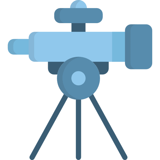 Telescope education observation telescope icon