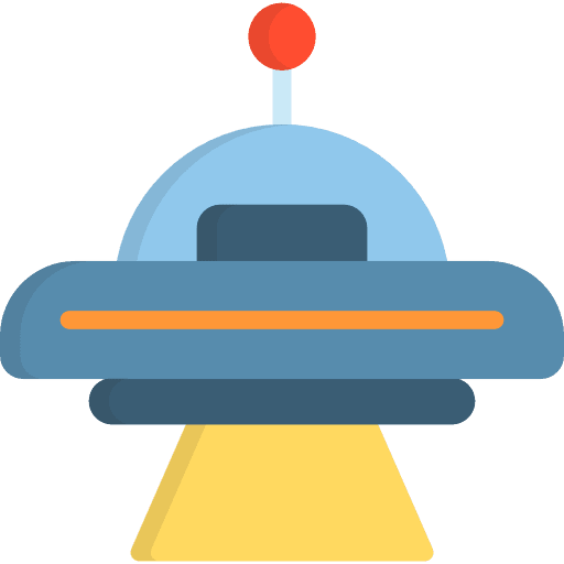 Ufo extraterrestrial science fiction alien icon