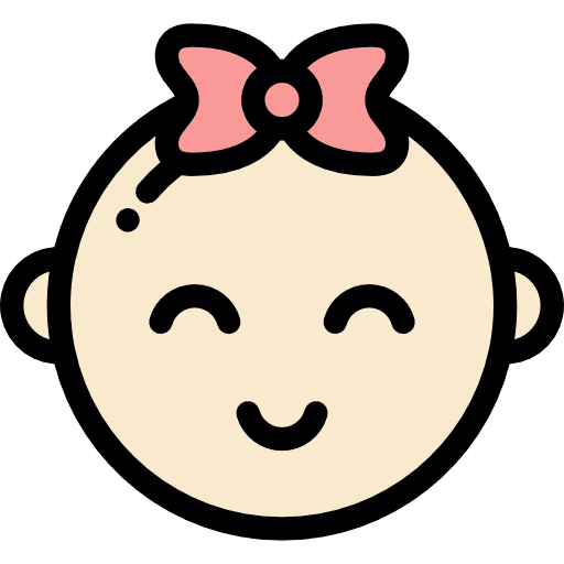 Baby girl kid and baby happiness baby girl icon