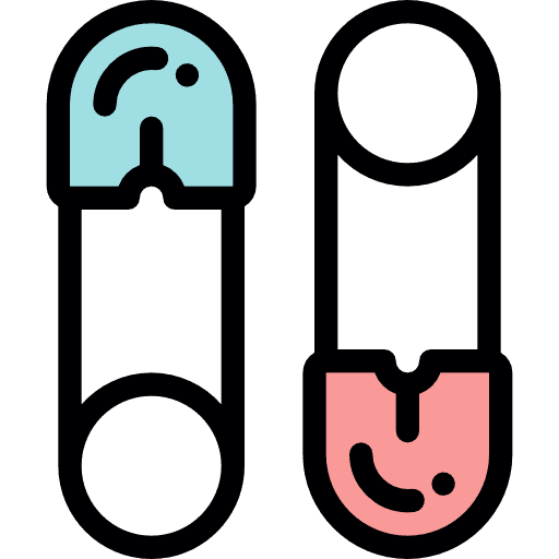 Baby pin coucou children tools icon