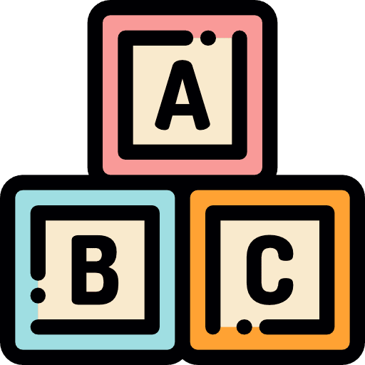 Cubes child cubes alphabet icon