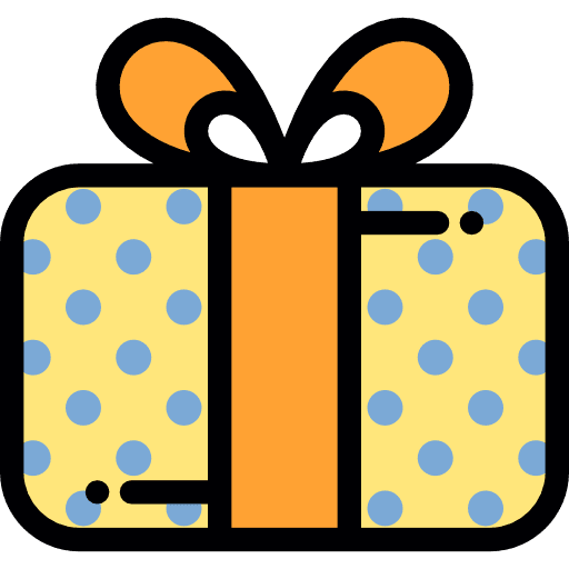 Gift birthday and party surprise birthday icon