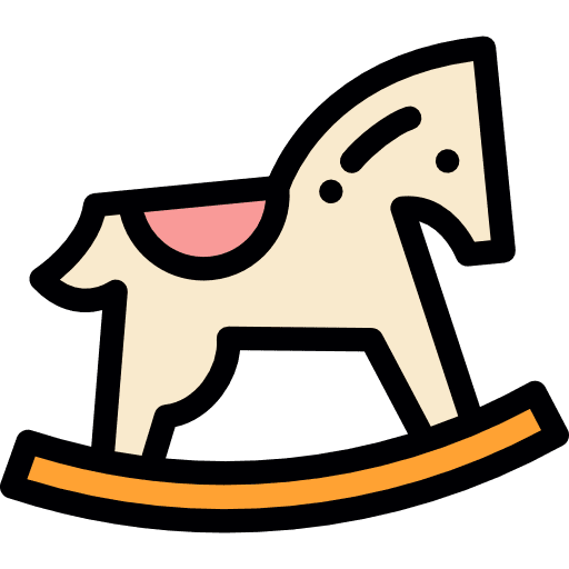 Hobby horse childhood horses kid and baby icon