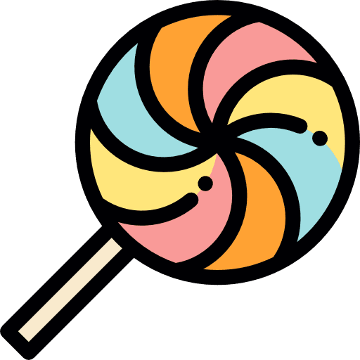 Lollipop stick sweet food and restaurant icon