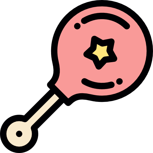 Rattle tool kid and baby tools icon