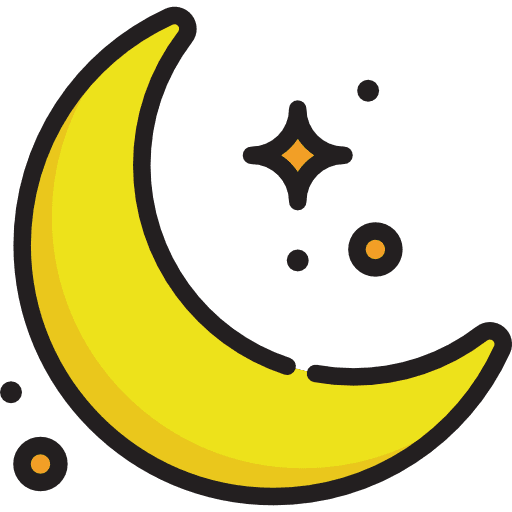 Moon stars night moon phases icon
