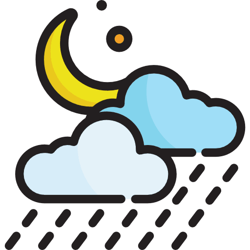 Night rain astronomy weather rain icon