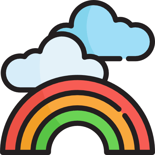 Rainbow rainbows nature rainbow outline icon