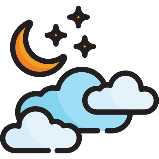 Cloudy cloudy night weather cloud icon