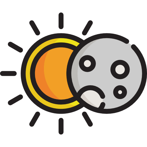 Eclipse eclipses partially moon icon