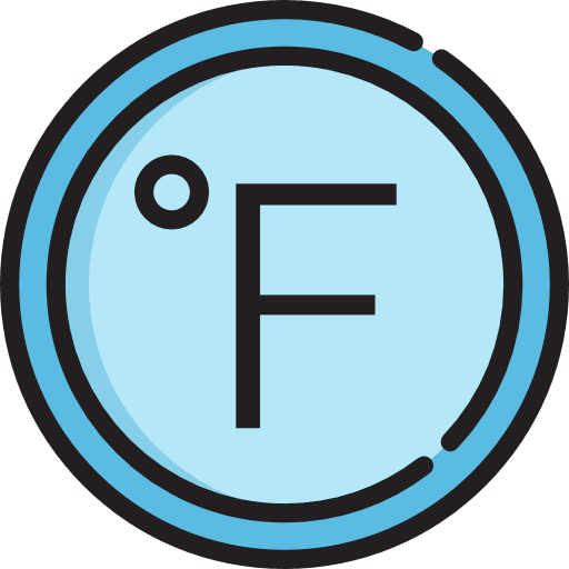 Farenheit degrees celsius measuring icon