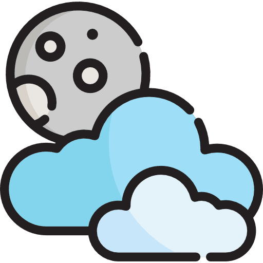 Moon meteorology clouds moon icon
